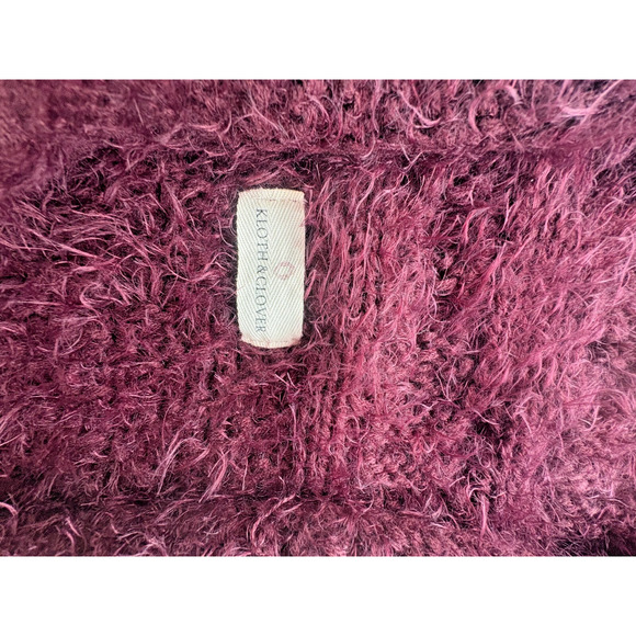 Kloth and Clover Womens Maroon Open Front Sleeveless Sweater Vest One Size - Picture 2 of 3